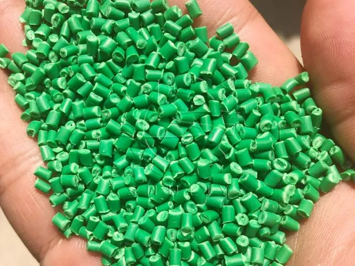 green plastic pellets